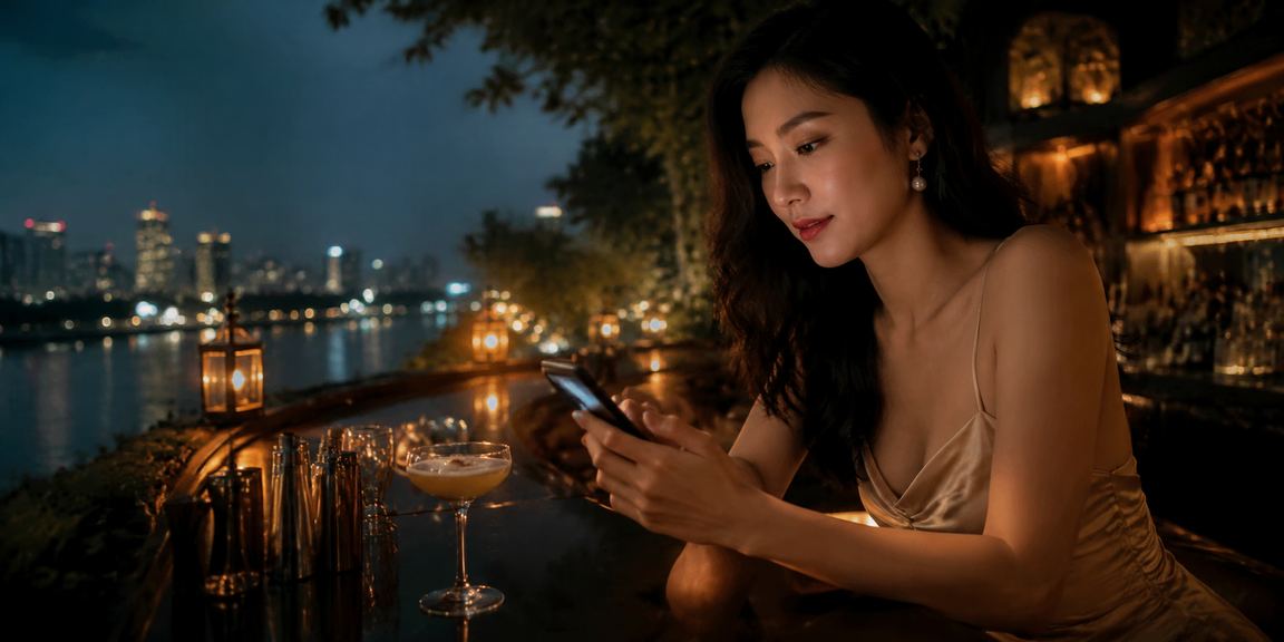 Cô gái Sài Gòn đăng ký tài khoản nhận bonus trực tuyến trên điện thoại di động