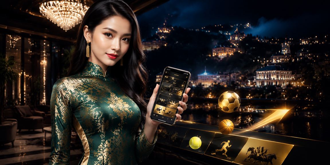 Người phụ nữ mặc áo dài tại Sapa trải nghiệm cá cược trực tuyến qua điện thoại
